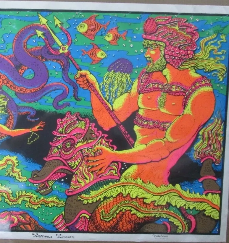 Vintage psychedelic blacklight poster